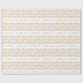 Bunting vlaggen witte verjaardag leeftijd 50 patro cadeaupapier (Vlak)