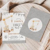 Bunting Yellow Construction Dirty 3rd-y Verjaardag Kaart