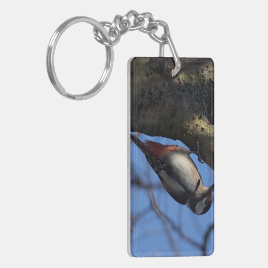 Buntspecht Sleutelhanger (Voorkant Links)
