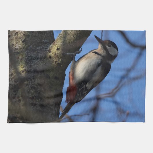 Buntspecht Theedoek (Horizontaal)