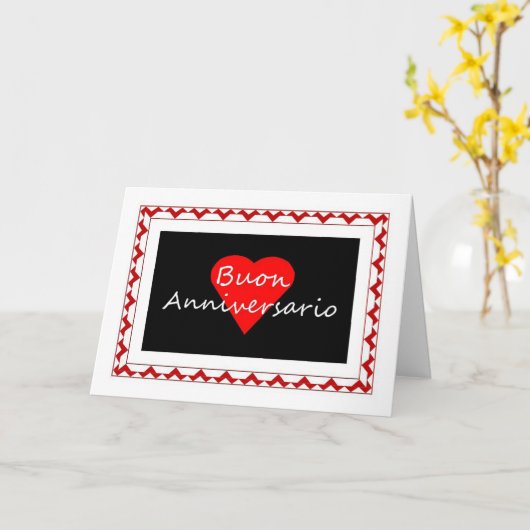 Buon Anniversario - Gelukkig Jubileum in Italiano Kaart (Gele Bloem)