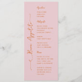Buon Appetito Handgeschreven Roze Italiaans Menu (Voorkant)