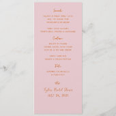 Buon Appetito Handgeschreven Roze Italiaans Menu (Achterkant)