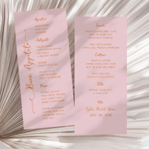 Buon Appetito Handgeschreven Roze Italiaans Menu