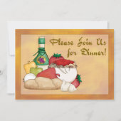 Buon Appetito Italiaans eten Wijndiner Uitnodiging (Voorkant)