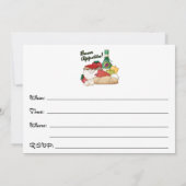 Buon Appetito Italiaans eten Wijndiner Uitnodiging (Achterkant)