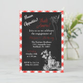 Buon Appetito Italiaans Verloving Kaart (Staand voorkant)