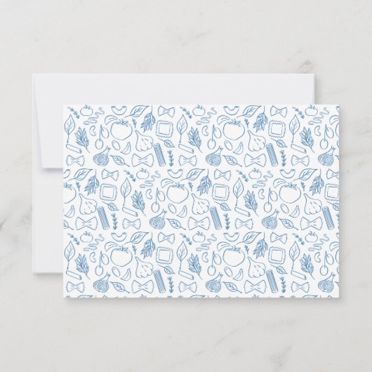 Buon Appetito Pasta persoonlijk briefpapier of Bedankkaart (Achterkant)