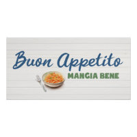 Buon Appetito Spaghetti Pasta Italiaans eten Kunst