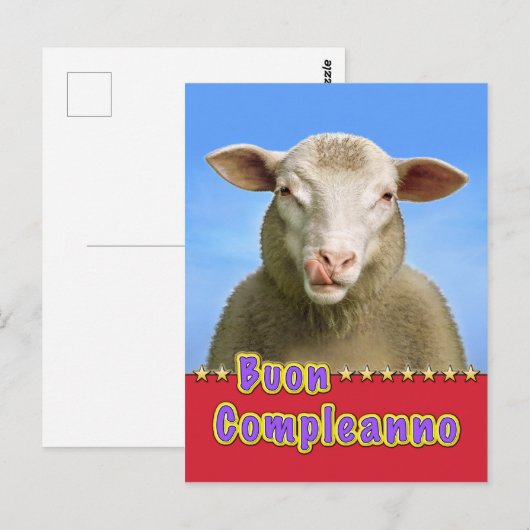 Buon Compleanno Briefkaart (Voorkant / Achterkant)