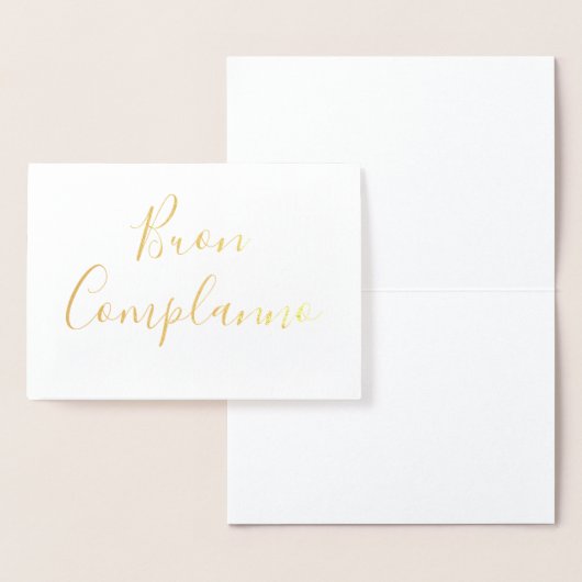 Buon Compleanno Calligraphy Gold Foil Kaart (Display)