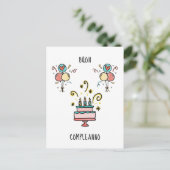 Buon Compleanno | Fijne verjaardag Briefkaart (Staand voorkant)