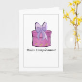 Buon Compleanno - Gelukkige Verjaardag in het Kaart (Gele Bloem)