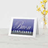 Buon Compleanno - Gelukkige Verjaardag in het Kaart (Gele Bloem)