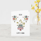 Buon Compleanno | Happy Birthday Kaart (Gele Bloem)