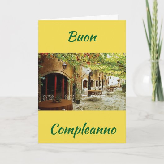 "BUON COMPLEANNO" ****ITALIAANS**** VERJAARDAG KAART (Voorkant)