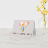 Buon Compleanno Italiaanse verjaardag Kaart (Gele Bloem)