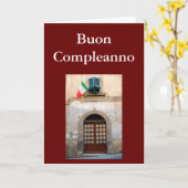 "BUON COMPLEANNO" ITALIAANSE VERJAARDAG KAART (Gele Bloem)