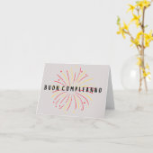 Buon Compleanno Italiaanse verjaardag Kaart (Gele Bloem)