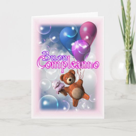 Buon Compleanno Italian Birthday card Kaart (Voorkant)