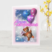 Buon Compleanno Italian Birthday card Kaart (Gele Bloem)