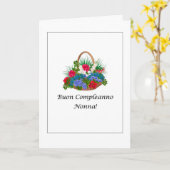 Buon Compleanno Nonna - Italiaans Kaart (Gele Bloem)
