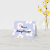 Buon complementanno, Italiaans gefeliciteerd jaar Kaart (Gele Bloem)