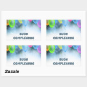 Buon complementanno, Italiaans gefeliciteerd jaar Rechthoekige Sticker (Vel)