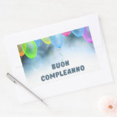 Buon complementanno, Italiaans gefeliciteerd jaar Rechthoekige Sticker (Envelop)