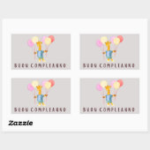 Buon complementanno, Italiaans gefeliciteerd jaar Rechthoekige Sticker (Vel)