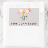 Buon complementanno, Italiaans gefeliciteerd jaar Rechthoekige Sticker (Tas)