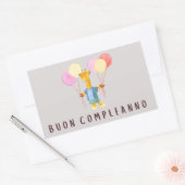 Buon complementanno, Italiaans gefeliciteerd jaar Rechthoekige Sticker (Envelop)