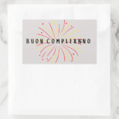 Buon complementanno, Italiaans gefeliciteerd jaar Rechthoekige Sticker (Tas)