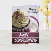 Buon complementanno Italy Birthday Kaart (Gele Bloem)