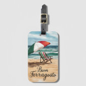 Buon Ferragosto Italiaanse feestdag Bagagelabel (Voorkant (verticaal))