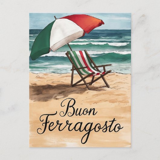 Buon Ferragosto Italiaanse feestdag Feestdagenkaart (Voorkant)