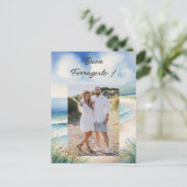 Buon Ferragosto italiaanse feestdag uw foto Feestdagenkaart (Staand voorkant)