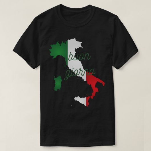 Buon giorno italiaans goedemorgen - italiaanse zin t-shirt (Design voorkant)