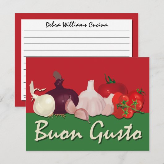 Buon Gusto Recipe Kaarten (Voorkant / Achterkant)