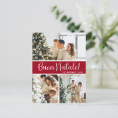 Buon Natale 4 Foto Feestdagenkaart (Staand voorkant)