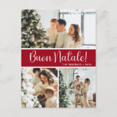 Buon Natale 4 Foto Feestdagenkaart (Voorkant)