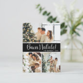 Buon Natale 4 Foto Feestdagenkaart (Staand voorkant)