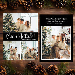 Buon Natale 4 Foto Flat Holiday Kaart