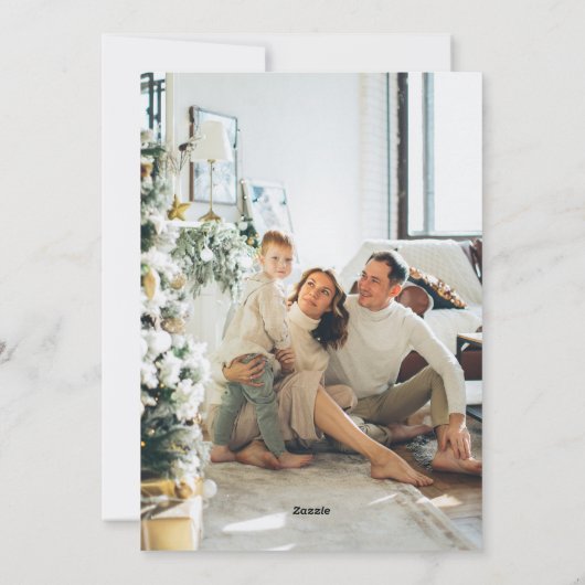 Buon Natale 4 Photo Flat Holiday Card Feestdagenkaart (Achterkant)