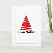 Buon Natale Albero Italiaans Wenskaart Bedankkaart (Voorkant)