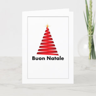 Buon Natale Albero Italiaans Wenskaart Bedankkaart
