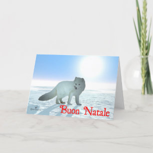 Buon Natale - Arctic Fox Feestdagen Kaart