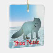 Buon Natale - Arctic Fox Keramisch Ornament (Rechts)