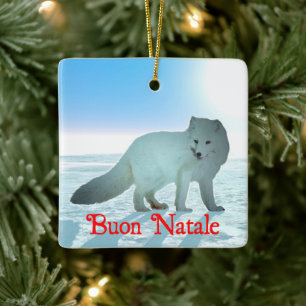 Buon Natale - Arctic Fox Keramisch Ornament