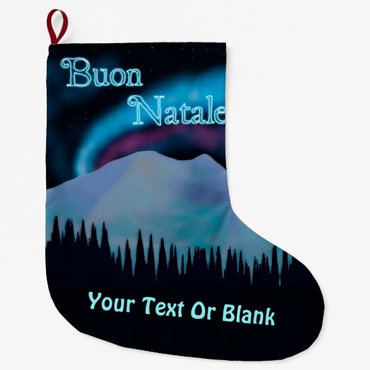 Buon Natale - Aurora Borealis Grote Kerstsok (Voorkant)